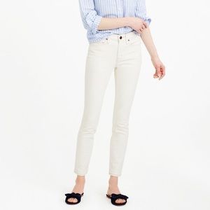 J Crew Toothpick Jean in Ecru